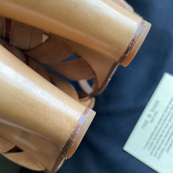 RAG & BONE Shaw Mule Wedge Sandals in Macaroon Rose - Picture 9 of 15